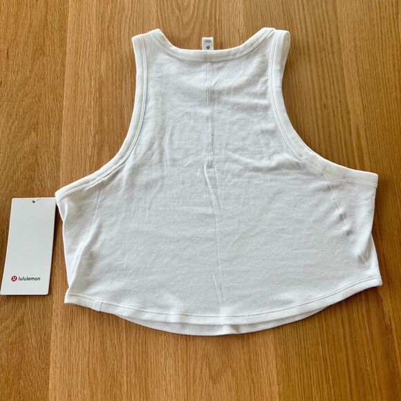NWT* Lululemon Hold Tight Cropped Tank in White - Women's 12 - Picture 4 of 7